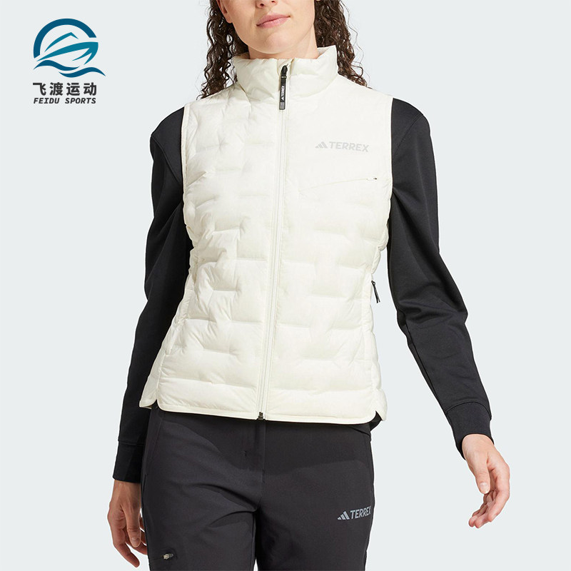 Adidas/阿迪达斯正品TEREXTEREX新款女米经典白黑羽绒马甲IY0069