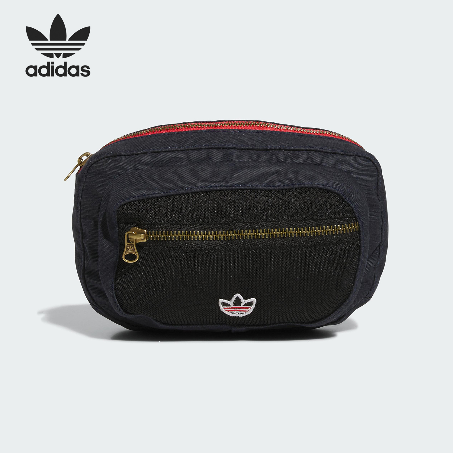 Adidas/阿迪达斯正品三叶草男女时尚经典刺绣logo运动腰包JM6964