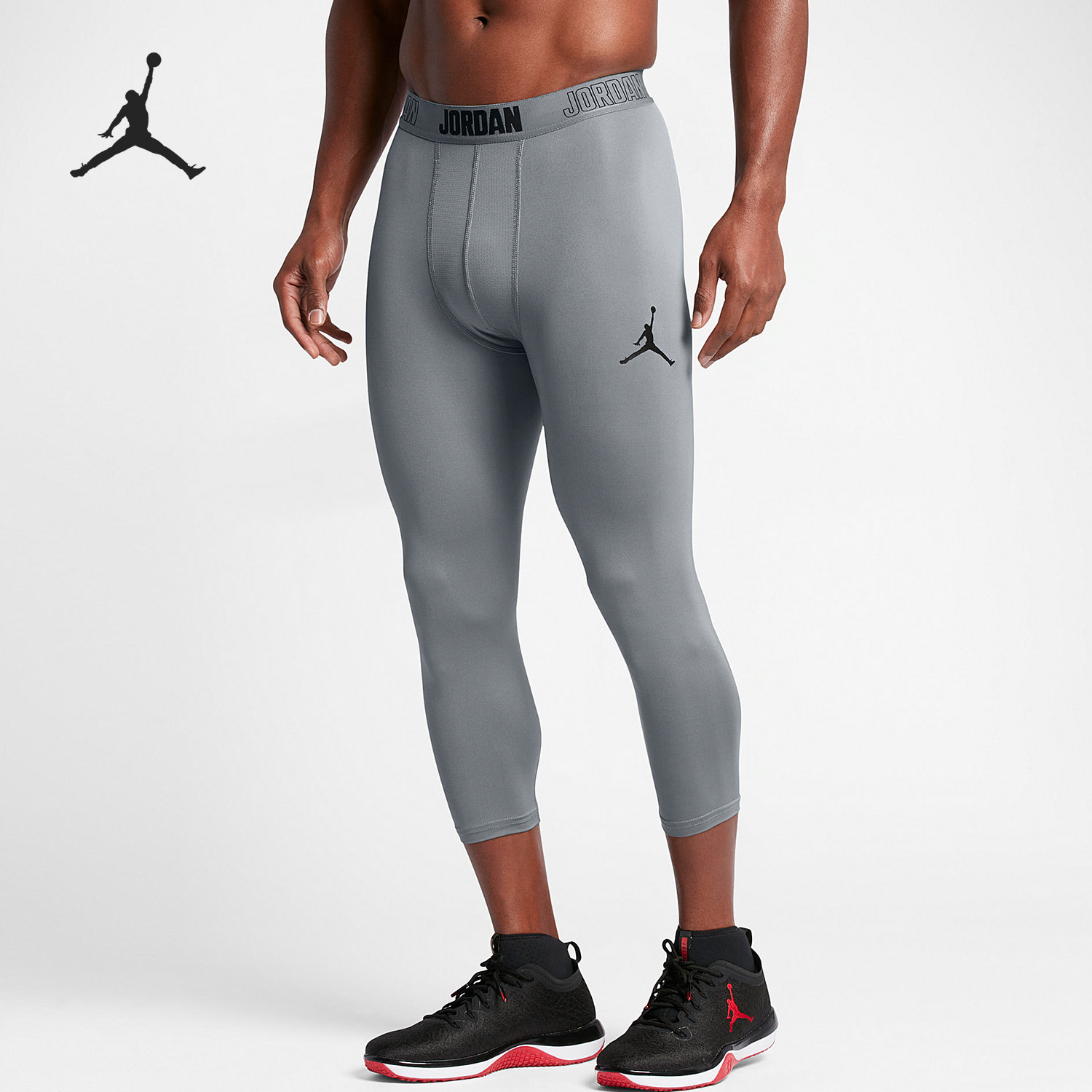 Nike/耐克正品JORDAN男士紧身弹力运动训练七分裤814656-065
