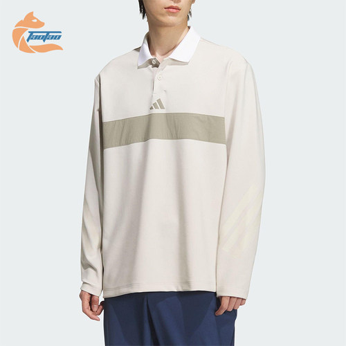 Adidas/阿迪达斯正品2025男士套头运动高尔夫长袖POLO衫JM9581