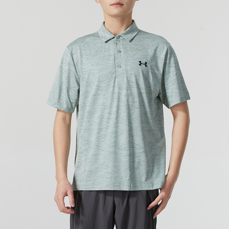 UA/安德玛正品Drive Jacquard男子高尔夫短袖POLO衫1389846-348