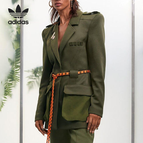 Adidas阿迪达斯正品IVY PARK女士肩章单排扣运动茄克/外套IL8882