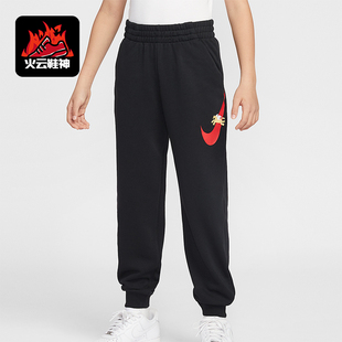 IQ3935 Sportswear大童休闲松紧腰束脚印花长裤 010 耐克正品 Nike