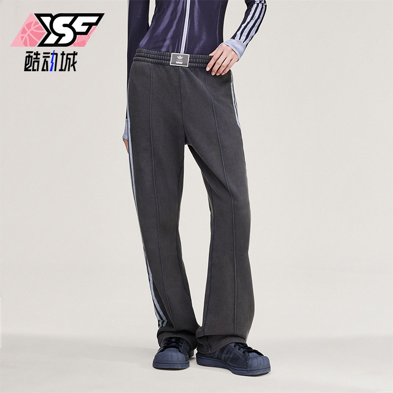 Adidas/阿迪达斯正品三叶草新款女深灰色经典街头运动裤KA9843