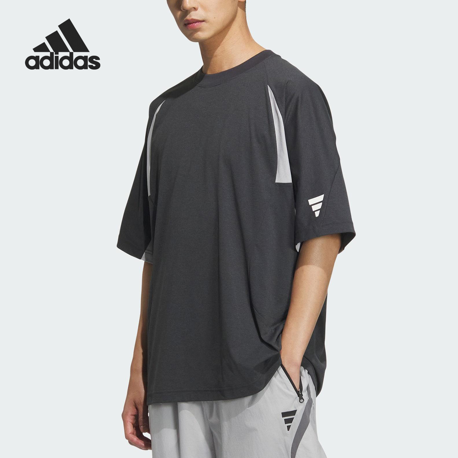 Adidas/阿迪达斯正品FOS T-SHIRT男士圆领透气宽松休闲短袖JY8056