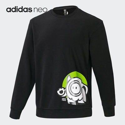 Adidas/阿迪达斯正品NEO男子卡通运动时尚圆领套头卫衣IB8898