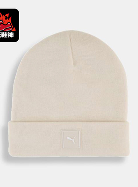 Puma/彪马正品2025冬季款男女高顶经典休闲保暖针织帽026409-05