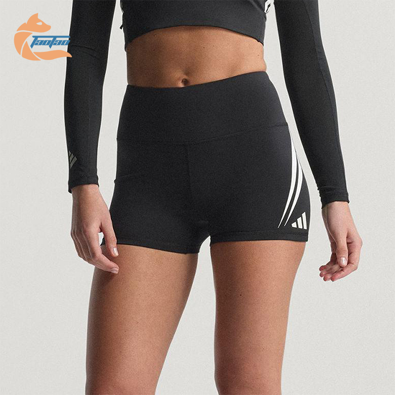 Adidas/阿迪达斯正品2025夏季款女士紧身经典短款跑步短裤JW1736