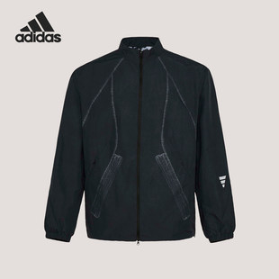 Adidas/阿迪达斯正品春季男士宽松运动梭织立领外套KU5308
