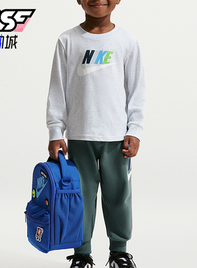 Nike/耐克正品2025冬季款婴童日常圆领印花耐穿套装IU5427-398