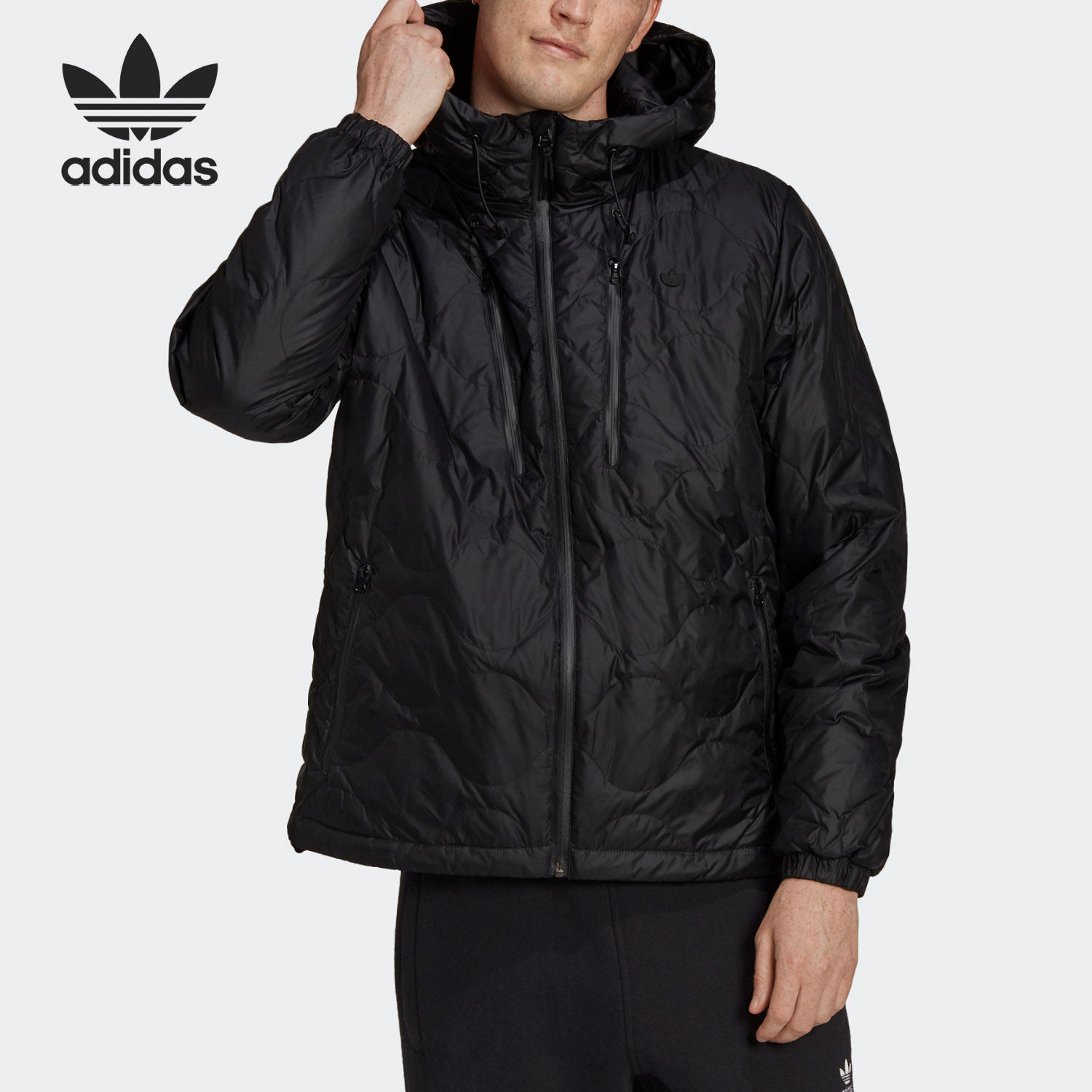 Adidas/阿迪达斯正品三叶草DOWN QUILT PUFF男子羽绒服H13586