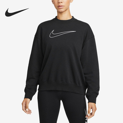 Nike/耐克正品女子舒适圆领套头针织运动休闲卫衣 DQ5543-010