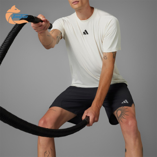 Adidas/阿迪达斯正品2025夏季款男士透气休闲健身训练T恤JE5746