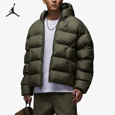 Nike/耐克正品JORDAN男士宽松保暖运动休闲连帽棉服HV0533-222