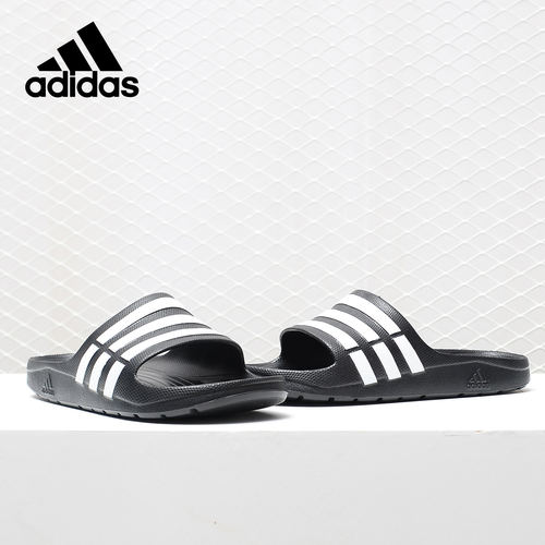 Adidas/阿迪达斯正品男女通用条纹运动休闲沙滩拖鞋 G15890