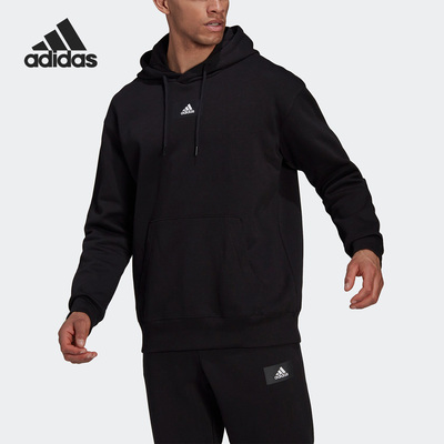Adidas/阿迪达斯正品冬季男子运动加绒保暖连帽卫衣HK2829
