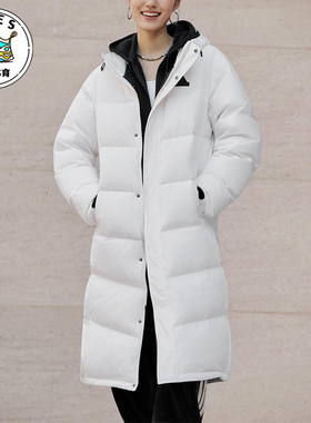 Adidas/阿迪达斯正品2025男女休闲户外运动保暖长款羽绒服KF6745