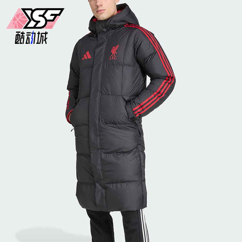 Adidas/阿迪达斯正品冬季男士长款利物浦足球运动羽绒服JW0966