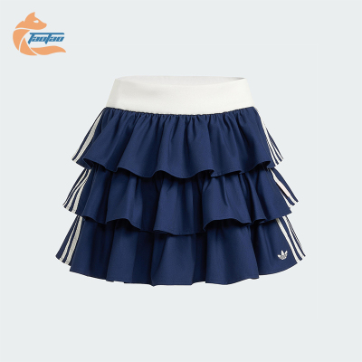 Adidas/阿迪达斯正品三叶草女士层次感短款经典透气半身裙KE6655