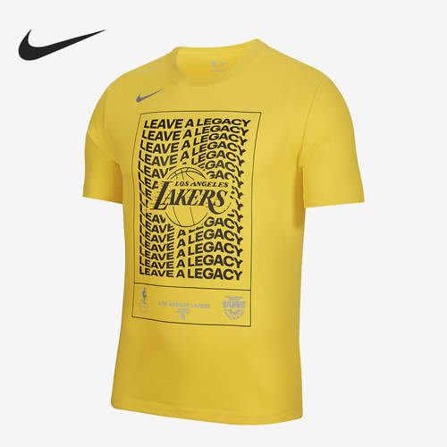 Nike/耐克正品洛杉矶湖人队男子篮球运动速干短袖T恤DH0637
