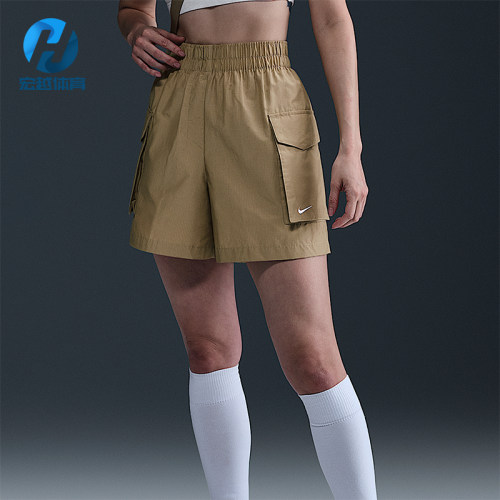 Nike/耐克正品2025女士日常松紧腰透气耐穿工装短裤HM6983-297
