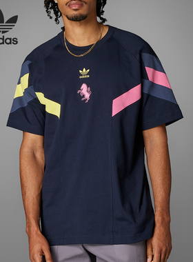 Adidas/阿迪达斯正品男士圆领休闲经典印花运动短袖T恤IN5598