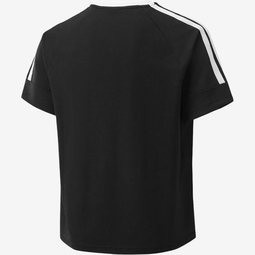 Adidas阿迪达斯正品男款经典休闲圆领套头条纹短袖T恤LD7090