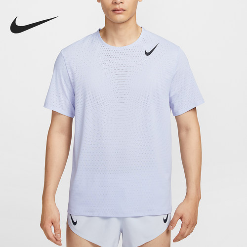 Nike/耐克正品Dri-FIT 男士圆领透气网眼跑步训练短袖HJ3378-057