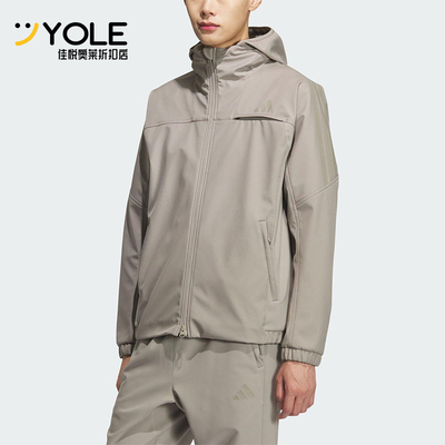 Adidas/阿迪达斯正品2025冬季款男士运动连帽耐穿休闲外套KQ8526