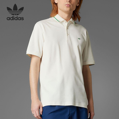 Adidas/阿迪达斯正品三叶草男士运动透气翻领POLO衫JH3861