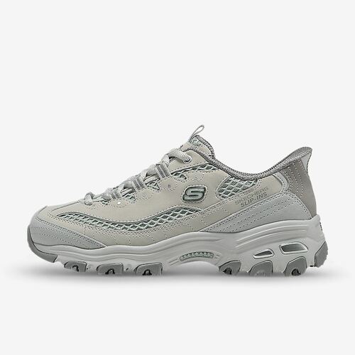 Skechers斯凯奇正品DLITES网面女款圆头低帮老爹鞋150868-GRY