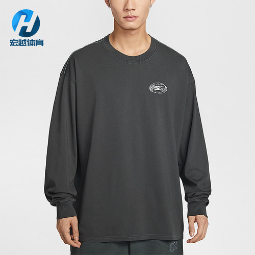 Nike/耐克正品男士印花套头简约时尚圆领长袖T恤IQ3770-070