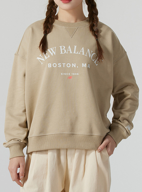 New Balance/NB正品运动女子宽松透气休闲卫衣套头衫AWT51371-SOT