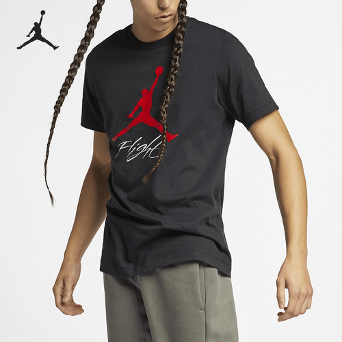 Nike/耐克正品男士Logo印花罗纹圆领短袖T恤AO0664-010