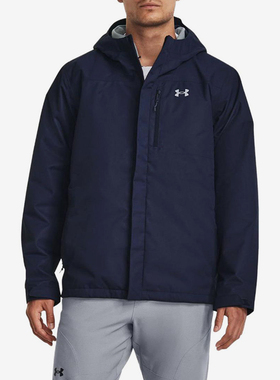 UA/安德玛正品运动男士复古宽松连帽户外三合一夹克1371585-410