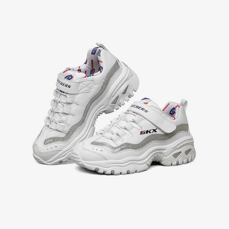 Skechers/斯凯奇正品新款大童魔术贴复古运动老爹鞋熊猫鞋