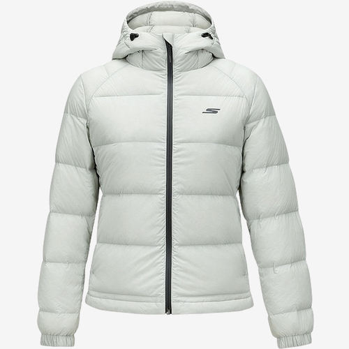 Skechers斯凯奇正品女舒适保暖透气梭织连帽羽绒服P424W229-02FX