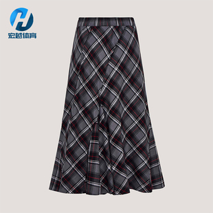 Adidas/阿迪达斯正品三叶草CHECKSKIRT新款经典女半身裙KT6381