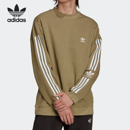 阿迪达斯男子休闲圆领套头卫衣