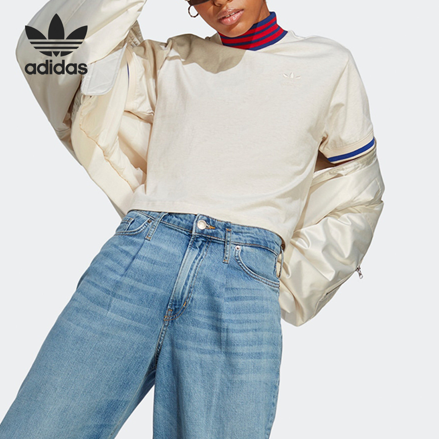 Adidas/阿迪达斯正品三叶草新款女子运动休闲短袖T恤IC5223,运动服/休闲服装,运动T恤,淘宝优惠券,粉丝福利购,淘宝优惠卷