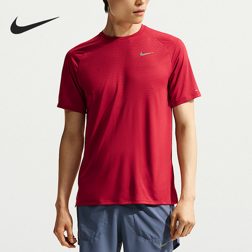 Nike/耐克正品Stride男士透气时尚圆领跑步短袖T恤HV5204-608