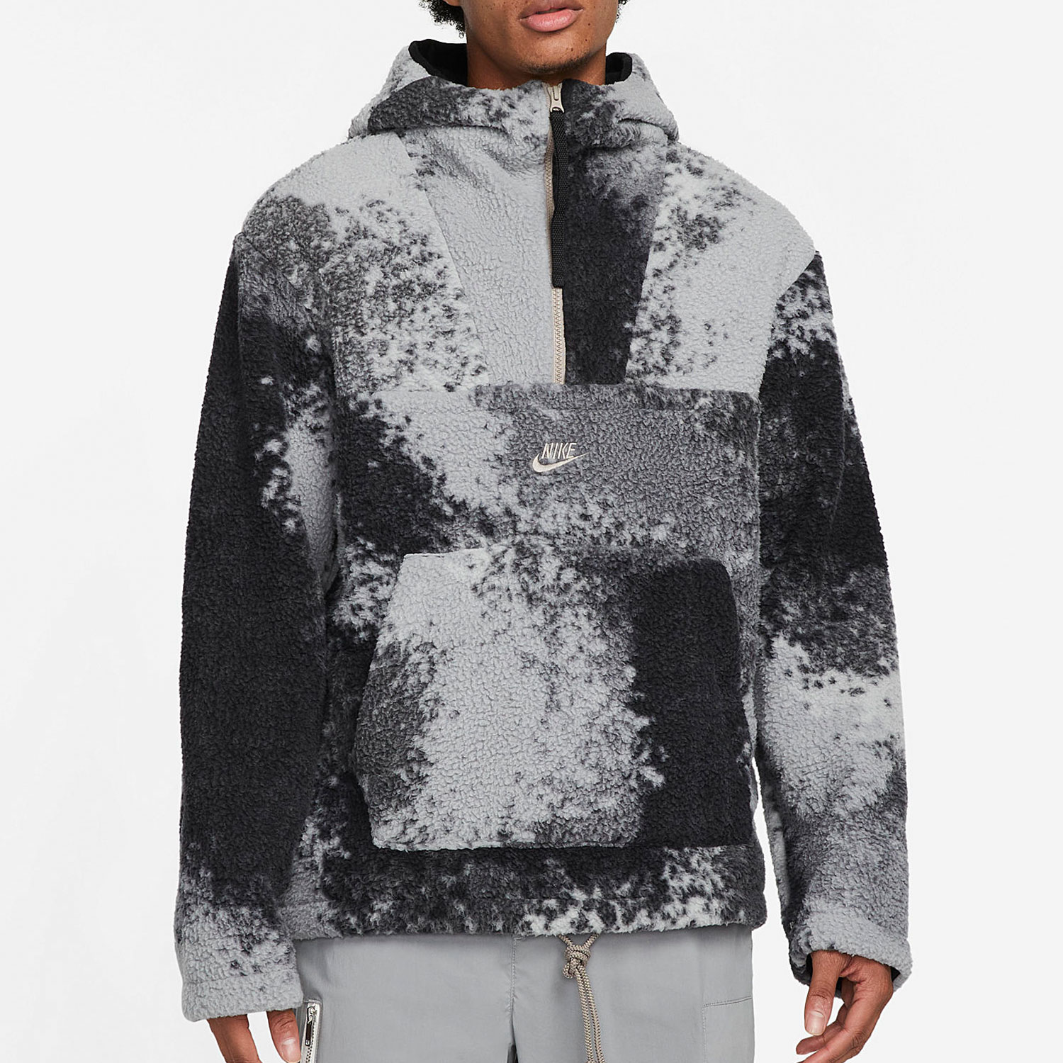 Nike/耐克正品男子休闲印花舒适保暖拉链扎染运动卫衣DD5010-010