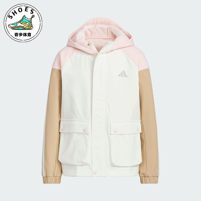 Adidas/阿迪达斯正品WOVEN JACKET儿童连帽保暖休闲外套KS0651
