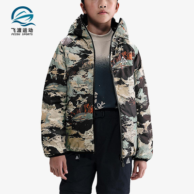 Nike/耐克正品2025冬季大童休闲双面穿保暖运动棉服HQ9648-010