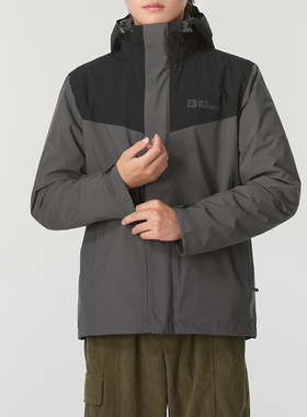 Jack wolfskin/狼爪正品三合一男士连帽冲锋衣A62276-6945