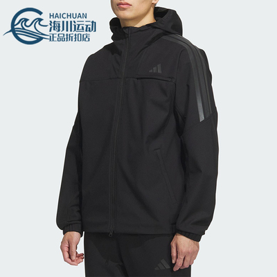 Adidas/阿迪达斯正品SL WARM JKT男士运动三条纹连帽外套KA1307