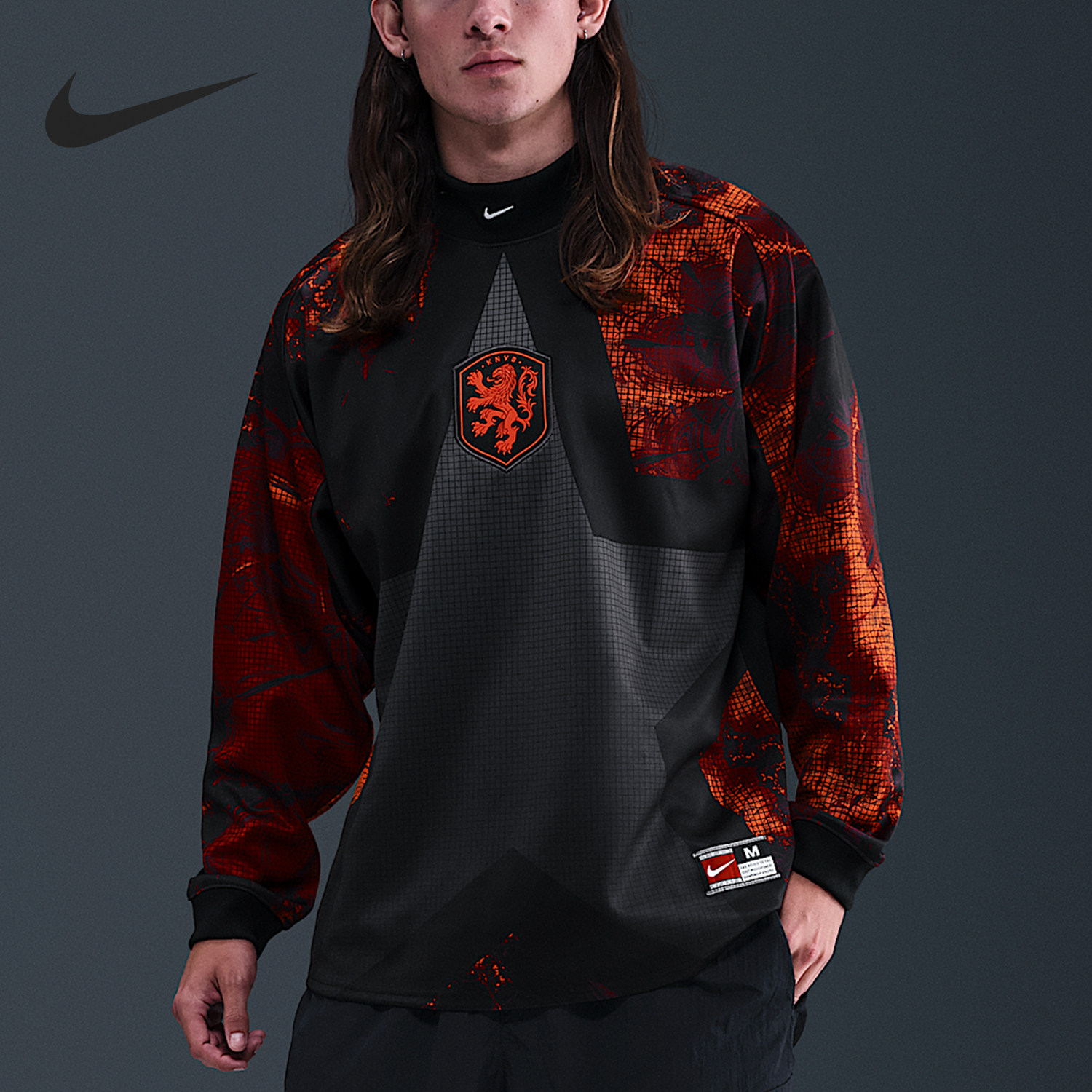 Nike/耐克正品2025男士训练套头时尚圆领足球长袖上衣IO0785-010