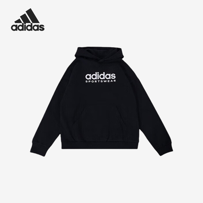 Adidas/阿迪达斯正品冬季新款大童加绒连帽套头卫衣IL4935