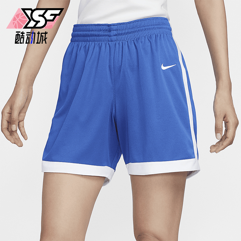耐克女士运动拼接透气篮球短裤
