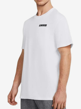 UA/安德玛正品新款男士柔软舒适透气圆领训练运动短袖1382831-100